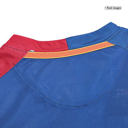 Retro XAVI #6 2008/09 Barcelona Home Long Sleeve  Soccer Jersey- UCL Final footmaillots.fr