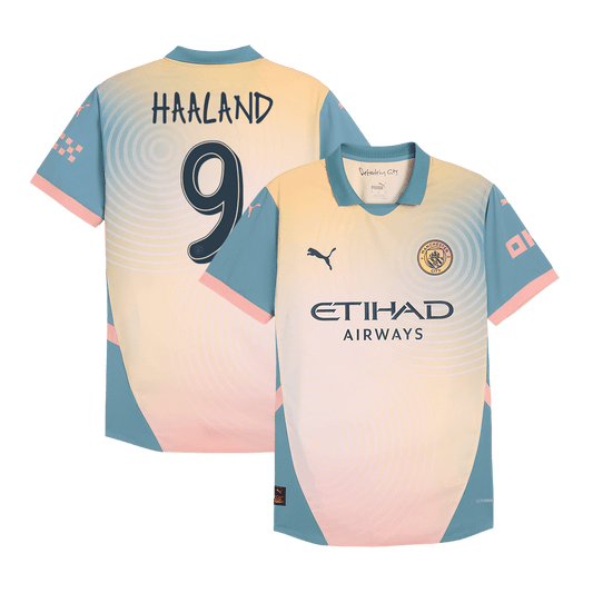 Player Version HAALAND #9 Manchester City Fourth Away  Soccer Jersey 2024/25- Definitely City (UCL) footmaillots.fr