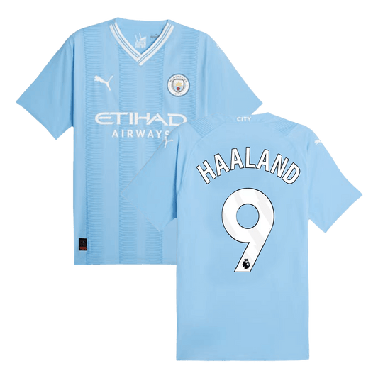 Player Version HAALAND #9 Manchester City Home  Soccer Jersey 2023/24 footmaillots.fr