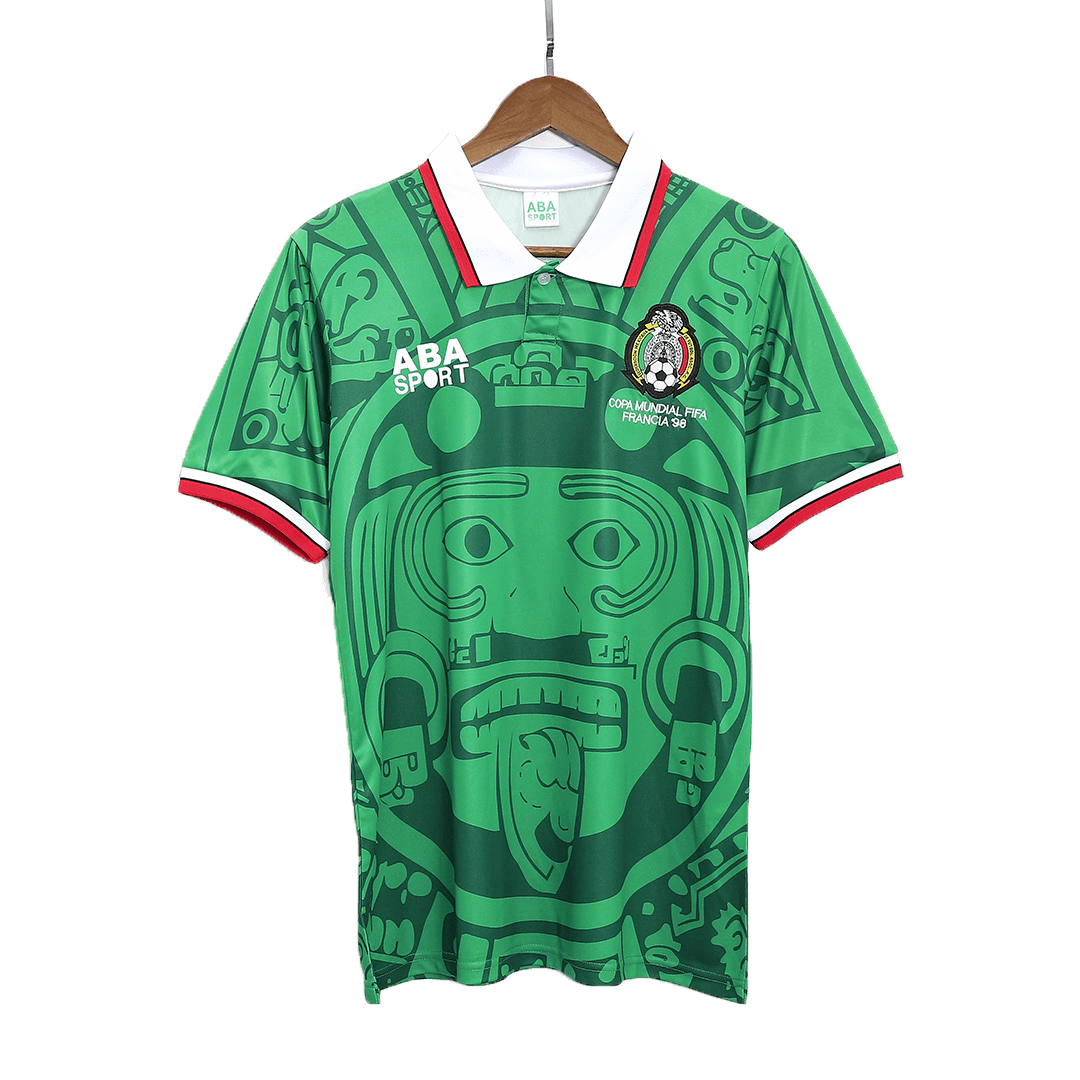 Discount Mexico Home Soccer Jersey 1998 footmaillots.fr