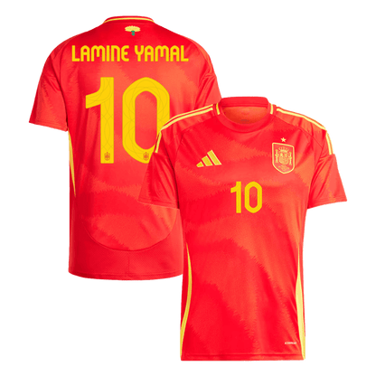 LAMINE YAMAL #10 Spain Home  Soccer Jersey Euro 2024 footmaillots.fr