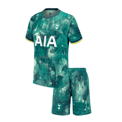 Kid's Tottenham Hotspur Third Away  Soccer Jersey Kit(Jersey+Shorts) 2024/25 footmaillots.fr