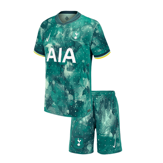 Kid's Tottenham Hotspur Third Away  Soccer Jersey Kit(Jersey+Shorts) 2024/25 footmaillots.fr