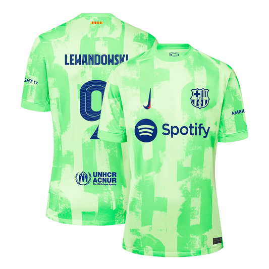 LEWANDOWSKI #9 Barcelona Third Away  Soccer Jersey 2024/25- UCL footmaillots.fr
