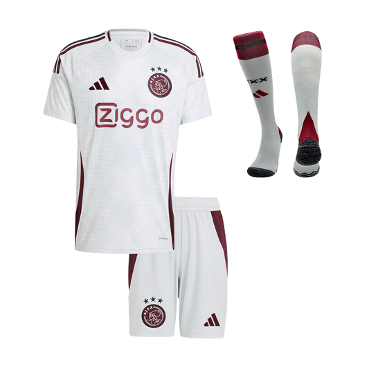 Kid's Ajax Third Away  Soccer Jersey Kit(Jersey+Shorts+Socks) 2024/25 footmaillots.fr