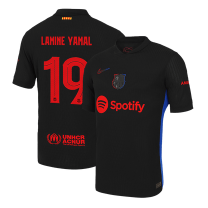 Player Version LAMINE YAMAL #19 Barcelona Away  Soccer Jersey 2024/25- UCL footmaillots.fr