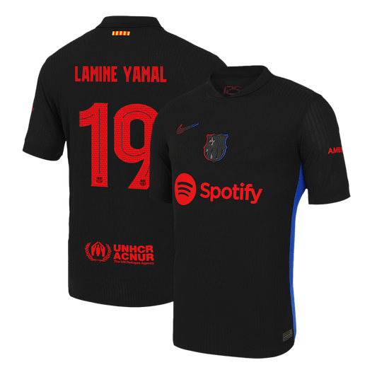Player Version LAMINE YAMAL #19 Barcelona Away  Soccer Jersey 2024/25- UCL footmaillots.fr
