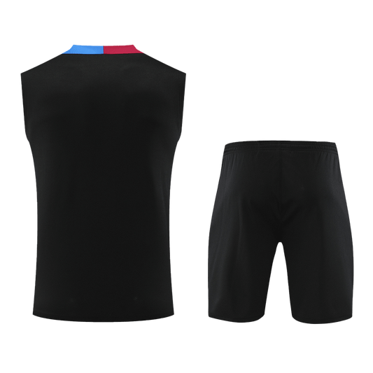 Barcelona Pre-Match  Soccer Jersey Vest Kit(Jersey+Shorts) 2024/25 footmaillots.fr