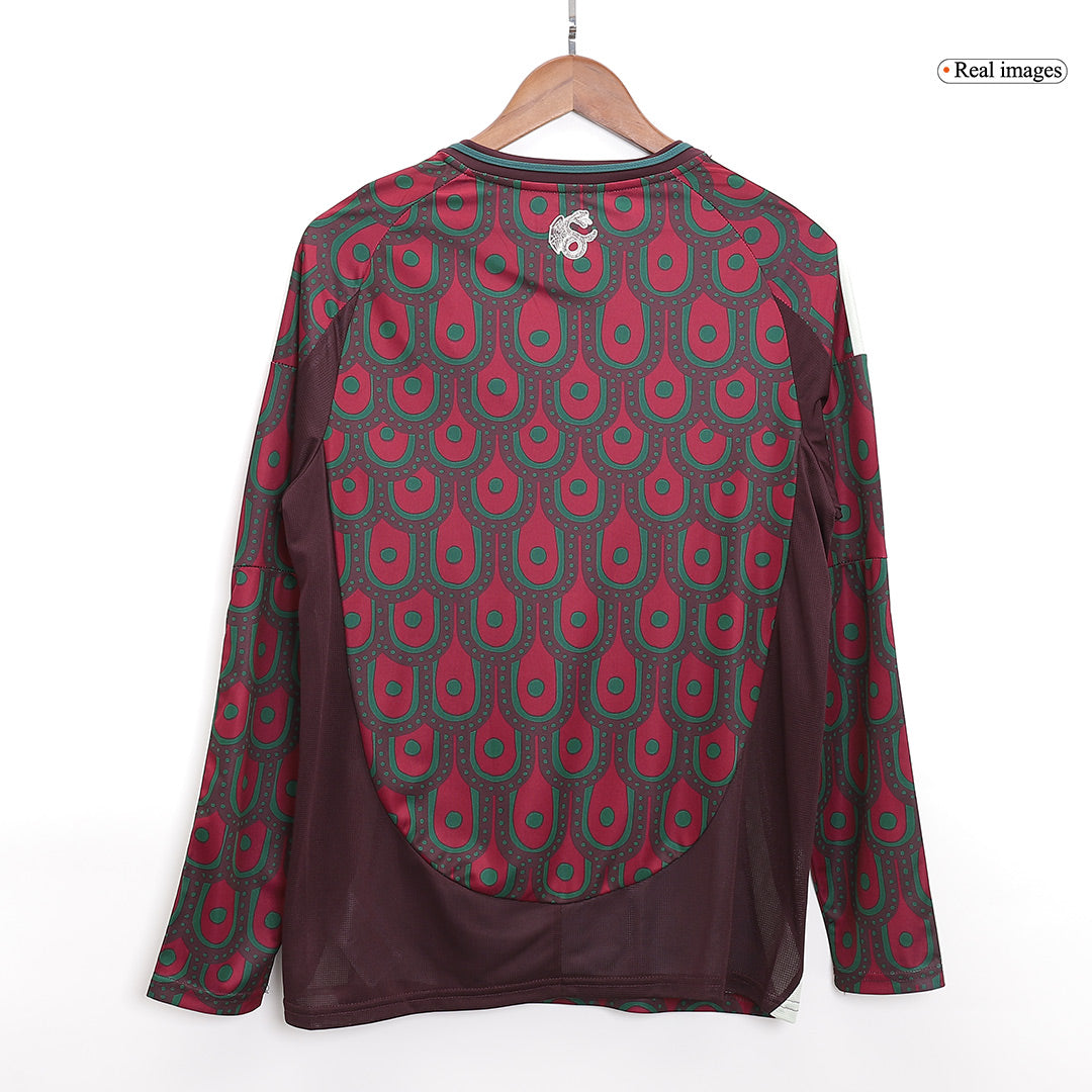 Men's Mexico Home Long Sleeve Soccer Jersey Copa América 2024 footmaillots.fr