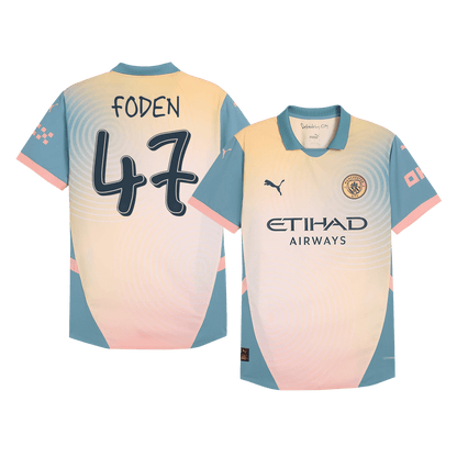 Player Version FODEN #47 Manchester City Fourth Away  Soccer Jersey 2024/25 - Definitely City footmaillots.fr