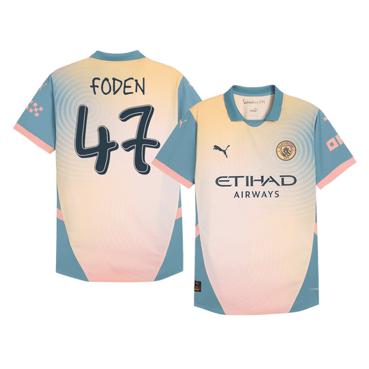Player Version FODEN #47 Manchester City Fourth Away  Soccer Jersey 2024/25 - Definitely City footmaillots.fr