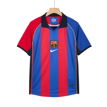 Retro RIVALDO #10 2001/02 Barcelona Home  Soccer Jersey footmaillots.fr