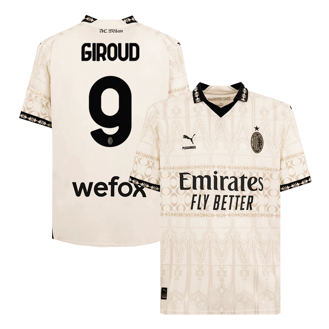 GIROUD #9 AC Milan X Pleasures Fourth Away  Soccer Jersey 2023/24 footmaillots.fr