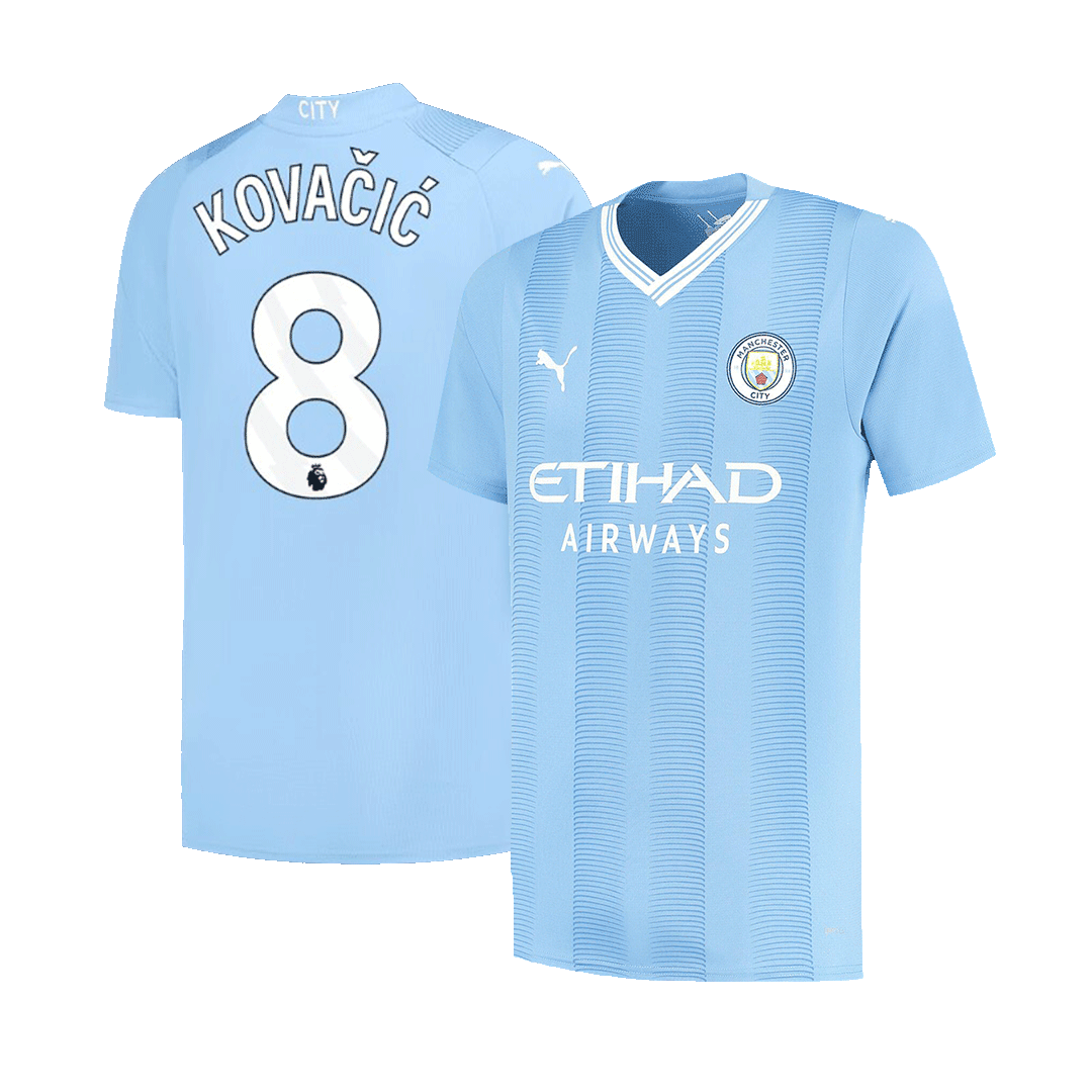KOVA?I? #8 Manchester City Home  Soccer Jersey 2023/24 footmaillots.fr