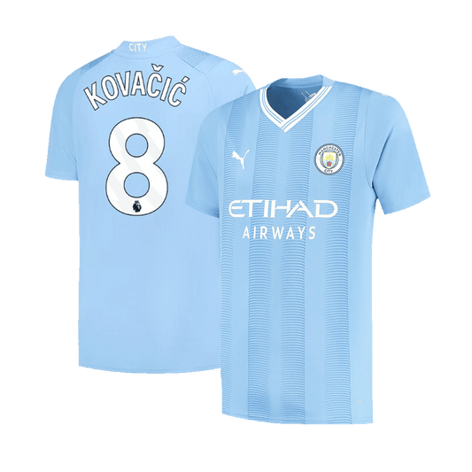 KOVA?I? #8 Manchester City Home  Soccer Jersey 2023/24 footmaillots.fr