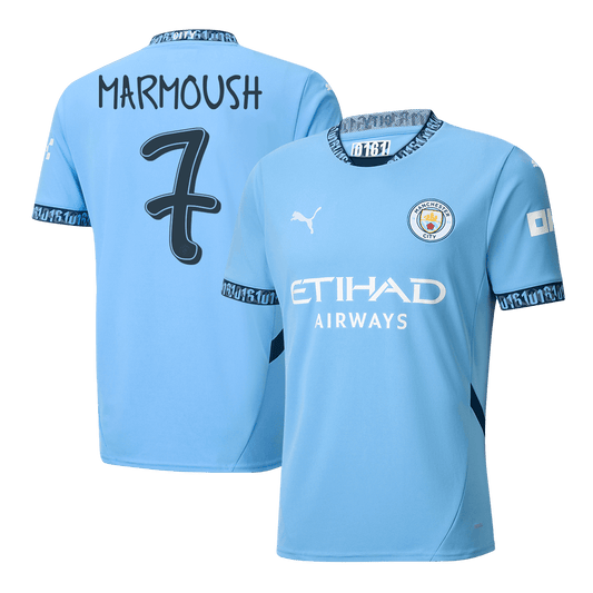 MARMOUSH #7 Manchester City Home  Soccer Jersey 2024/25 - UCL footmaillots.fr
