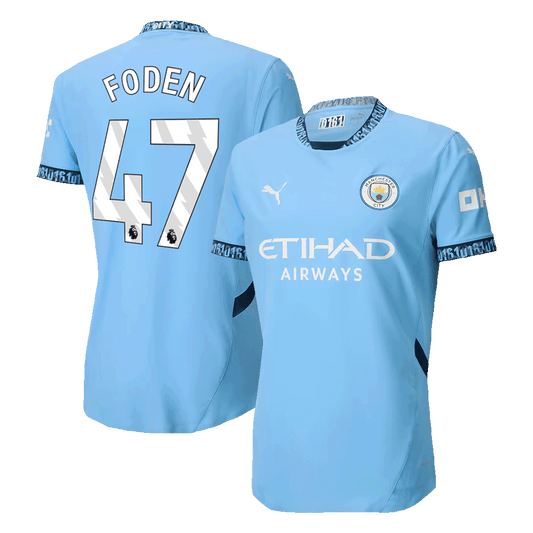 Player Version FODEN #47 Manchester City Home  Soccer Jersey 2024/25 footmaillots.fr