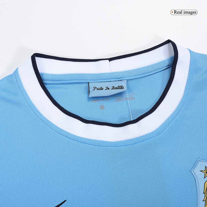 Retro 2013/14 Manchester City Home  Soccer Jersey footmaillots.fr