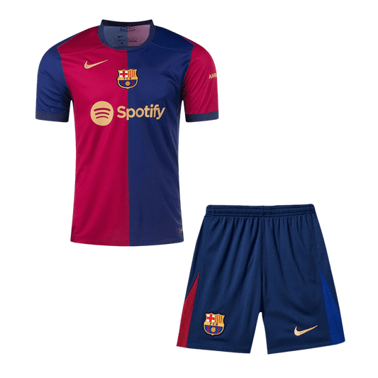Barcelona Home  Soccer Jersey Kit(Jersey+Shorts) 2024/25 footmaillots.fr