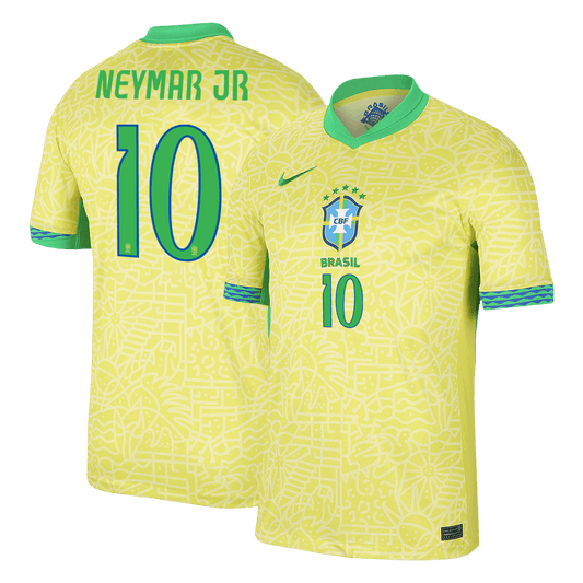 NEYMAR JR #10 Brazil Home  Soccer Jersey 2024 footmaillots.fr