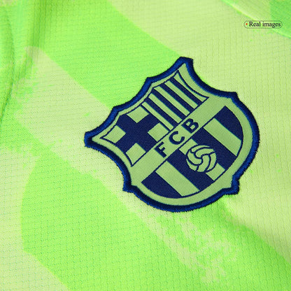 Kid's Barcelona Third Away  Soccer Jersey Kit(Jersey+Shorts+Socks) 2024/25- UCL (Spotify Logo Without Text) footmaillots.fr