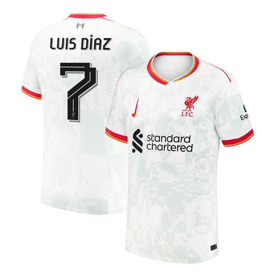 LUIS DÍAZ  #7 Liverpool Third Away  Soccer Jersey 2024/25 footmaillots.fr