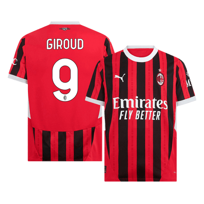 GIROUD #9 AC Milan Home  Soccer Jersey 2024/25 footmaillots.fr