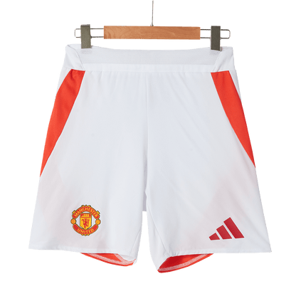 Player Version Manchester United Home Soccer Shorts 2024/25 footmaillots.fr