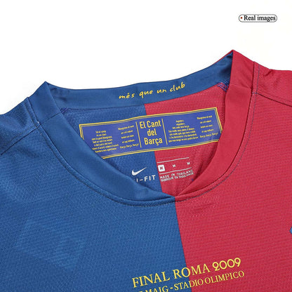 Retro A.INIESTA #8 2008/09 Barcelona Home Long Sleeve  Soccer Jersey- UCL Final footmaillots.fr