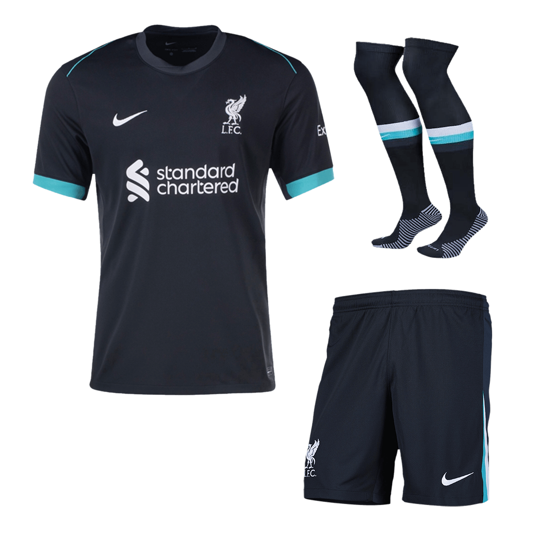 Liverpool Away  Soccer Jersey Kit(Jersey+Shorts+Socks) 2024/25 footmaillots.fr