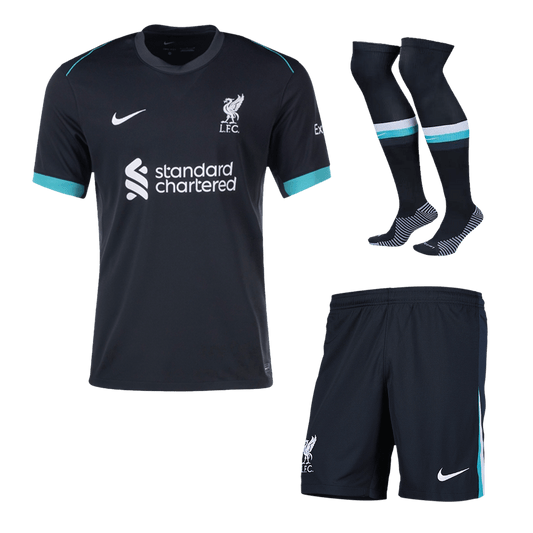 Liverpool Away  Soccer Jersey Kit(Jersey+Shorts+Socks) 2024/25 footmaillots.fr