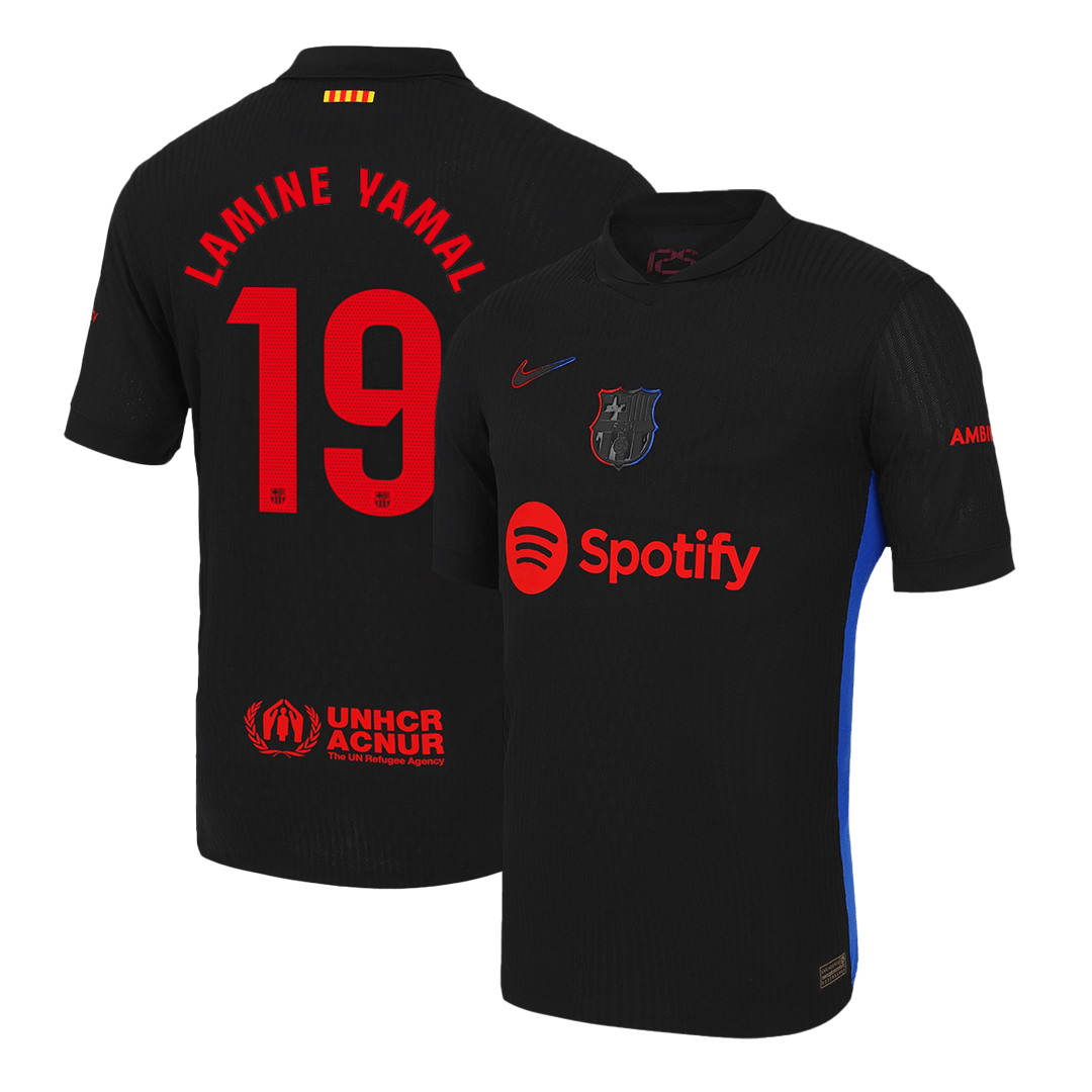 Player Version LAMINE YAMAL #19 Barcelona Away  Soccer Jersey 2024/25 footmaillots.fr