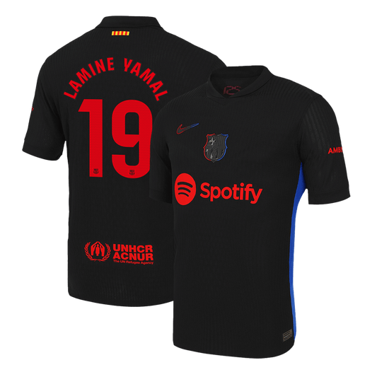Player Version LAMINE YAMAL #19 Barcelona Away  Soccer Jersey 2024/25 footmaillots.fr