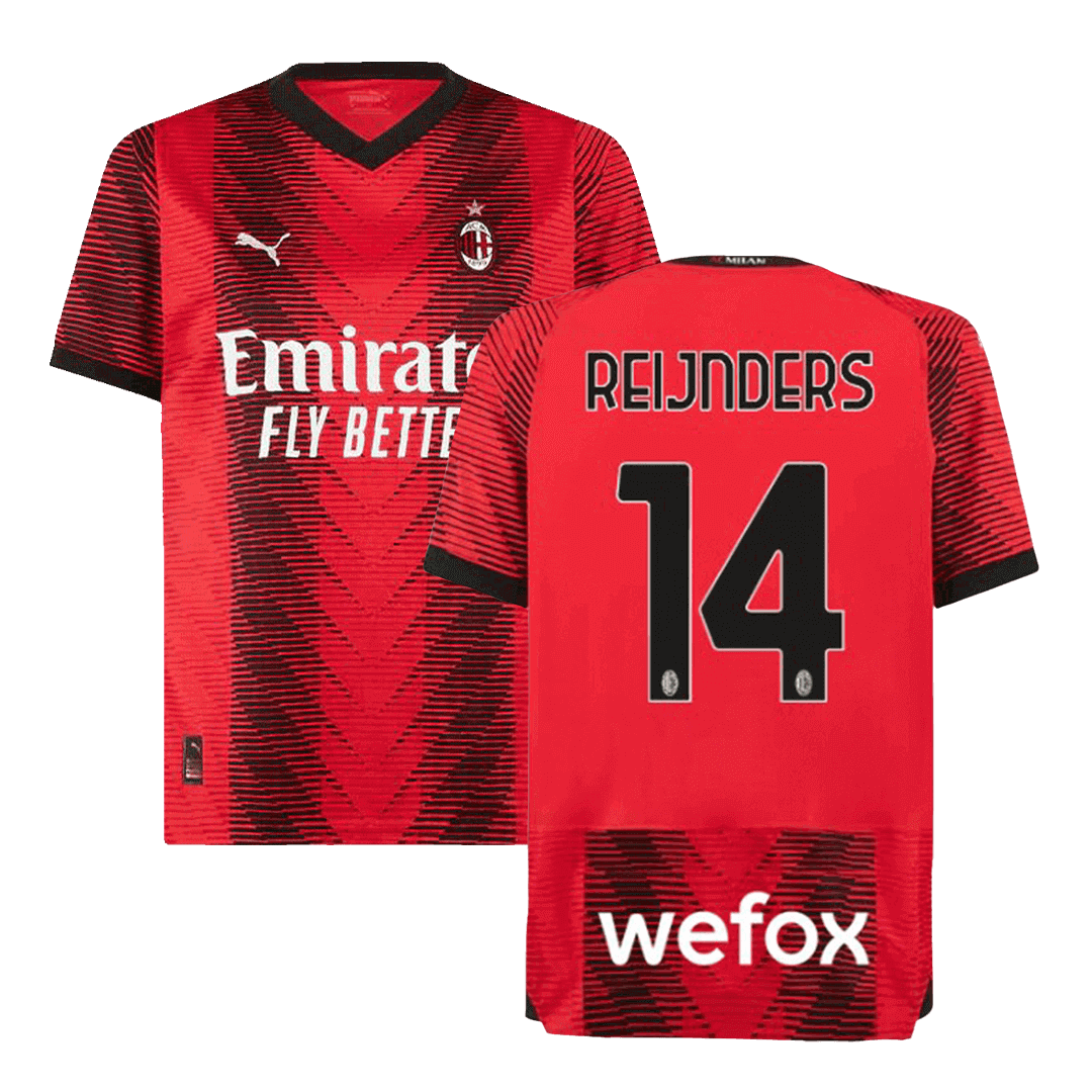 REIJNDERS #14 AC Milan Home  Soccer Jersey 2023/24 footmaillots.fr