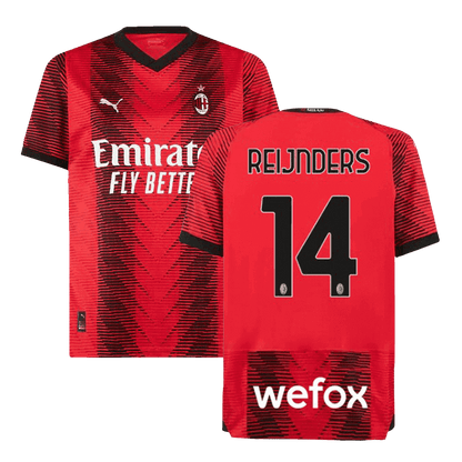 REIJNDERS #14 AC Milan Home  Soccer Jersey 2023/24 footmaillots.fr