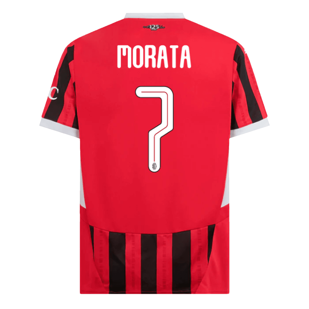 MORATA #7 AC Milan Home  Soccer Jersey 2024/25 - UCL footmaillots.fr