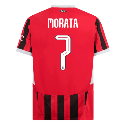 MORATA #7 AC Milan Home  Soccer Jersey 2024/25 - UCL footmaillots.fr