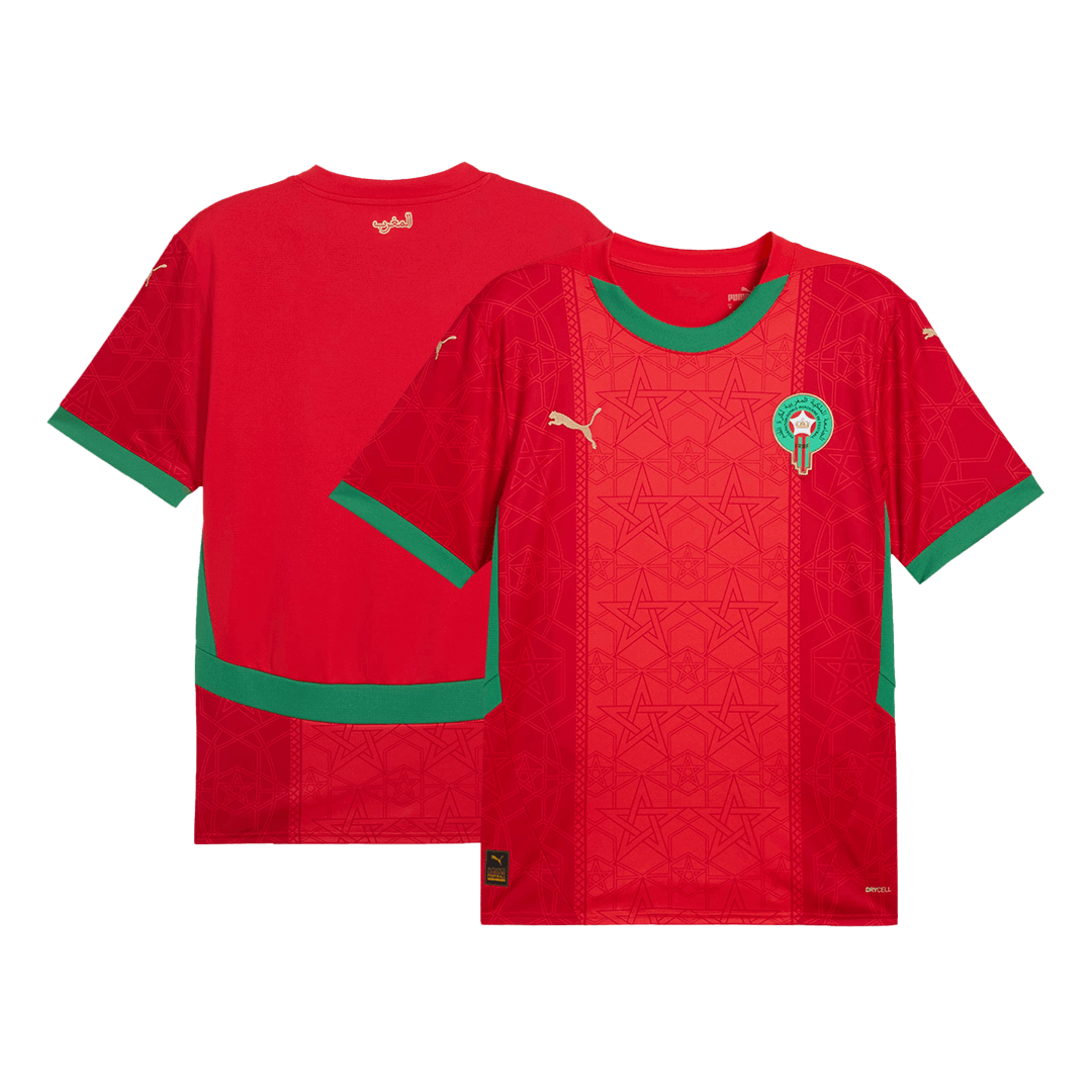 Morocco Home  Soccer Jersey 2024/25 footmaillots.fr