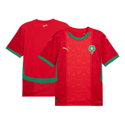 Morocco Home  Soccer Jersey 2024/25 footmaillots.fr