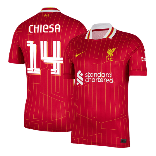 CHIESA #14 Liverpool Home  Soccer Jersey 2024/25 - UCL footmaillots.fr
