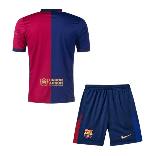 Barcelona Home  Soccer Jersey Kit(Jersey+Shorts) 2024/25 footmaillots.fr
