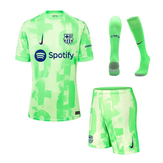 Barcelona Third Away  Soccer Jersey Kit(Jersey+Shorts+Socks) 2024/25 footmaillots.fr