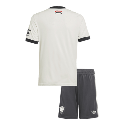 Kid's Manchester United Third Away  Soccer Jersey Kit(Jersey+Shorts) 2024/25 footmaillots.fr