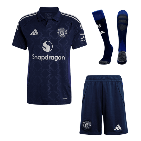 Manchester United Away  Soccer Jersey Kit(Jersey+Shorts+Socks) 2024/25 footmaillots.fr