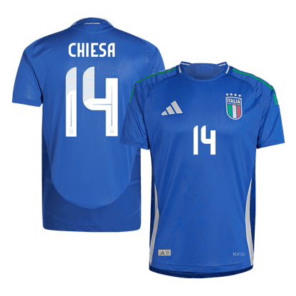 Player Version CHIESA #14 Italy Home  Soccer Jersey Euro 2024 footmaillots.fr