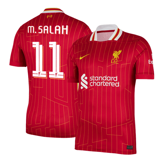 M.SALAH #11 Liverpool Home  Soccer Jersey 2024/25 - UCL footmaillots.fr