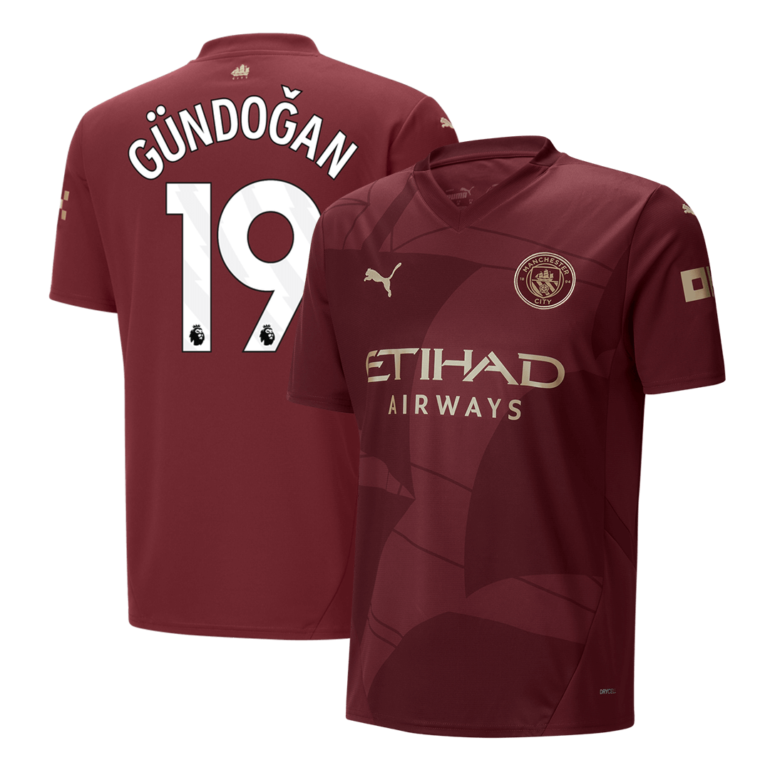 G?NDO?AN #19 Manchester City Third Away  Soccer Jersey 2024/25 footmaillots.fr