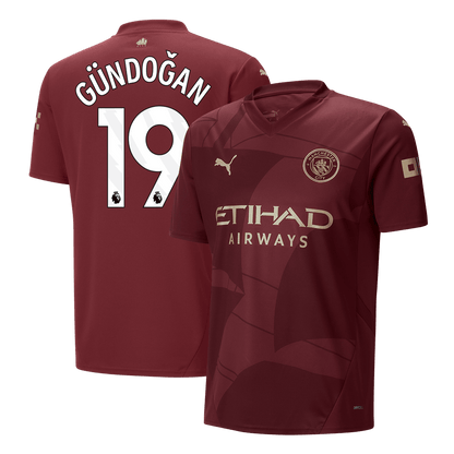 G?NDO?AN #19 Manchester City Third Away  Soccer Jersey 2024/25 footmaillots.fr