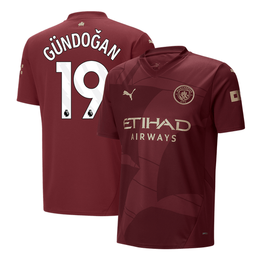 G?NDO?AN #19 Manchester City Third Away  Soccer Jersey 2024/25 footmaillots.fr