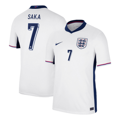 SAKA #7 England Home  Soccer Jersey Euro 2024 footmaillots.fr
